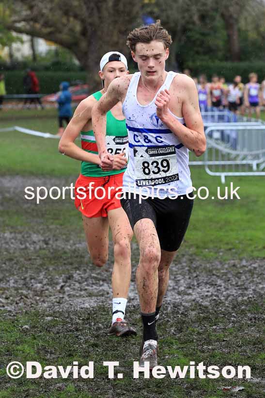 Mens Under-17s, 2022 British Athletics Cross Challenge, Sefton Park, Liverpool.  Photo: David T. Hewitson/Sports for All Pics